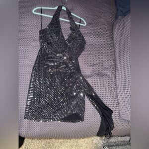 M. Fredric Elegant Black Sequin Dress